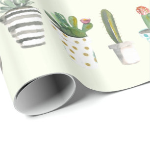 Papier Cadeau Cactus mis en pot