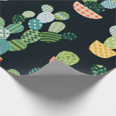 Papier Cadeau Cactus motif sans soudure en style patchwork avec (Coin)