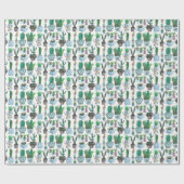 Papier Cadeau Cactus Ouest | Anniversaire | Papier d'enrobage (Plat)