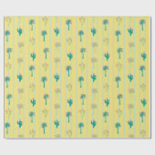 Papier cadeau Cactus & Palm Trees Retro (Plat)