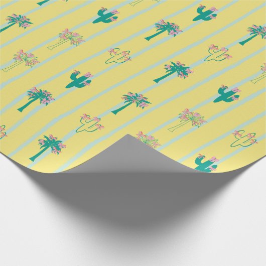 Papier cadeau Cactus & Palm Trees Retro (Coin)