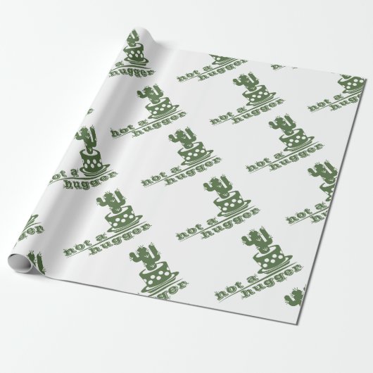 Papier Cadeau Cactus Pas un gros cactus drôle dire (Déroulé)