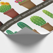 Papier Cadeau Cactus personnalisé (Coin)