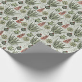 Papier Cadeau Cactus Succulent Aloe Vera Vert Clair (Coin)