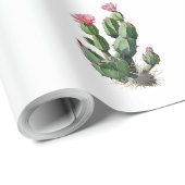 Papier Cadeau Cactus Succulente Tropicale (Coin rond)