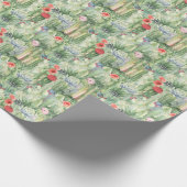 Papier Cadeau Cactus, succulents : aquarelle florale imprimé. (Coin)