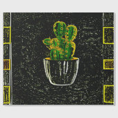 Papier Cadeau Cactus tirés (Plat)