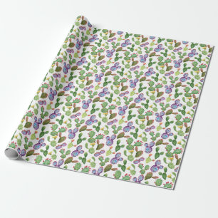 Papier Cadeau Cactus tropicaux : Aquarelle Motif sans couture