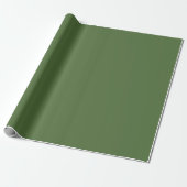Papier Cadeau Cactus vert uni couleur solide (Déroulé)
