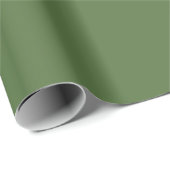 Papier Cadeau Cactus vert uni couleur solide (Coin rond)