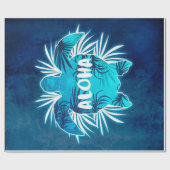 Papier Cadeau Cadeau Aloha Sea Turtle | Tortue mignonne pour Noë (Plat)