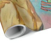 Papier Cadeau Cadeau amoureux de crème glacée (Coin rond)