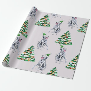 Papier Cadeau Cadeau Amoureux des chiens de Noël Dalmatie, cadea