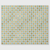 Papier Cadeau Cadeau Aqua & Gold Dotted All-Occasion (Plat)