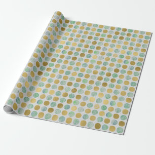 Papier Cadeau Cadeau Aqua & Gold Dotted All-Occasion