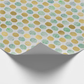 Papier Cadeau Cadeau Aqua & Gold Dotted All-Occasion (Coin)