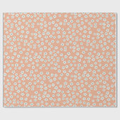 Papier Cadeau Cadeau Botanique Rose Fleurs (Plat)