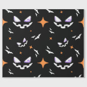 Papier Cadeau Cadeau Citrouille effrayant Halloween Motif (Plat)