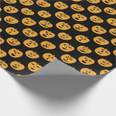 Papier Cadeau Cadeau CITROUILLE Jack-O-Lantern Halloween Motif (Coin)