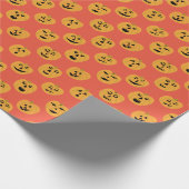 Papier Cadeau Cadeau CITROUILLE Jack-O-Lantern Halloween Motif (Coin)