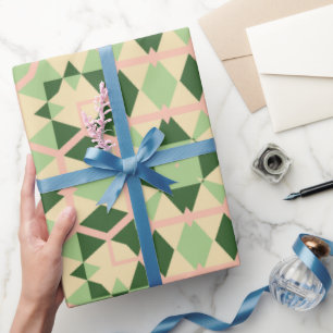 Papier Cadeau Cadeau Classique Luxueux Géométrique Enterrement d