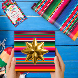 Papier Cadeau Cadeau Coloré mexicain Serape