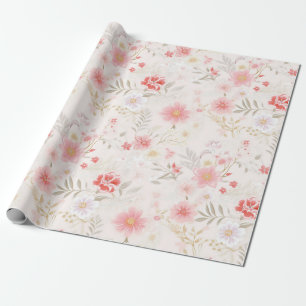 Papier Cadeau Cadeau Cottagecore Floral Meadowcore