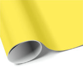 Papier Cadeau Cadeau couleur vive jaune (Coin rond)