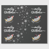 Papier Cadeau Cadeau customisé de Joyeux Noël de paresse (Plat)