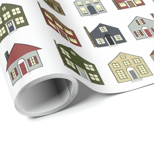 Papier Cadeau Cadeau d'agent immobilier (Coin rond)