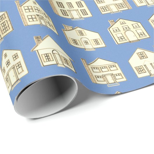 Papier Cadeau Cadeau d'agent immobilier (Coin rond)