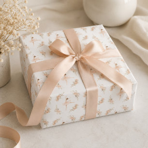 Papier Cadeau Cadeau d'anniversaire à motif floral Ballerine Ros