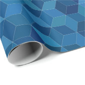 Papier Cadeau Cadeau d'anniversaire bleu pour lui (Coin rond)