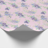 Papier Cadeau Cadeau d'anniversaire de Fête de Mariage Rose Viol (Coin)