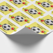 Papier Cadeau Cadeau d'anniversaire de football (Coin)