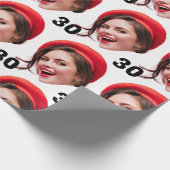 Papier Cadeau Cadeau d'anniversaire de visage amusant moderne (Coin)