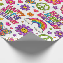 Cadeau d'anniversaire Happy Hippie Emballage Color