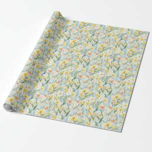 Papier Cadeau Cadeau d'anniversaire Les Fleurs Sont Reposantes