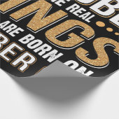 Papier Cadeau Cadeau d'anniversaire | Les Rois Sont Nés En Octob (Coin)