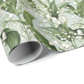 Papier Cadeau Cadeau d'anniversaire | Lys de la Vallée Fleur san (Coin rond)