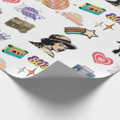 Papier Cadeau cadeau d'anniversaire rétro emballage papier ami f (Coin)