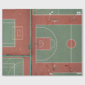 Papier Cadeau Cadeau de basket-ball cool (Plat)