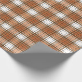 Papier Cadeau Cadeau de chèques-cadeaux Orange Tartan d'automne (Coin)