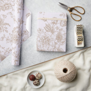 Papier Cadeau Cadeau de Chinoiserie Lavande