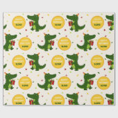 Papier Cadeau Cadeau de Crocodile Mignon (Plat)