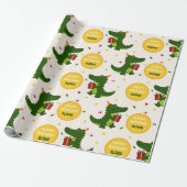 Papier Cadeau Cadeau de Crocodile Mignon (Déroulé)