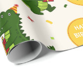 Papier Cadeau Cadeau de Crocodile Mignon (Coin rond)