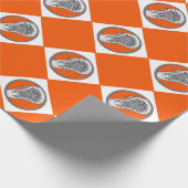 Papier Cadeau Cadeau de crosse orange (Coin)