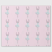 Papier Cadeau Cadeau de danse de ballerine de Blaine (Plat)