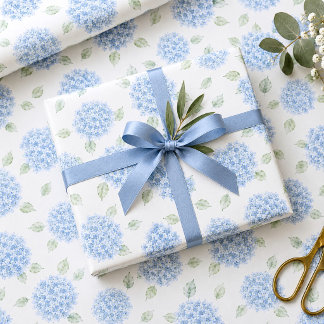 Papier Cadeau Cadeau de douche de mariée florale aquarelle Horte
